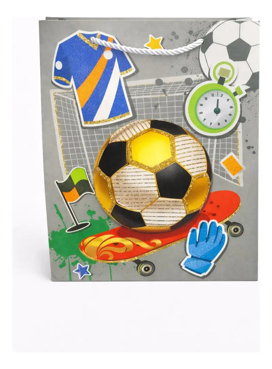 Bolsas De Regalo Una Docena Diseño Balón De Fútbol Surimax