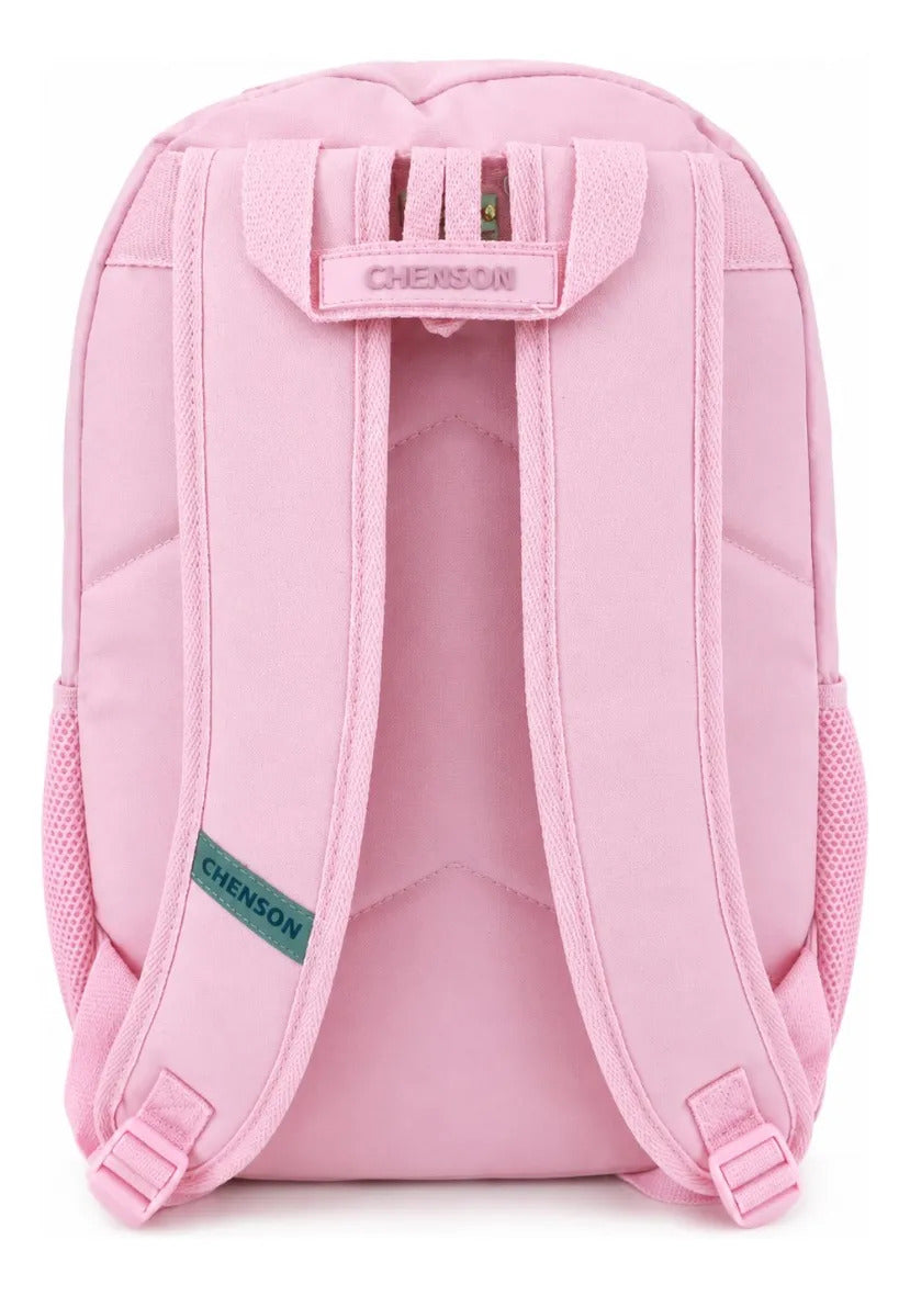 Mochila Juvenil Chenson Rosa Palo Con Bolsillos Laterales