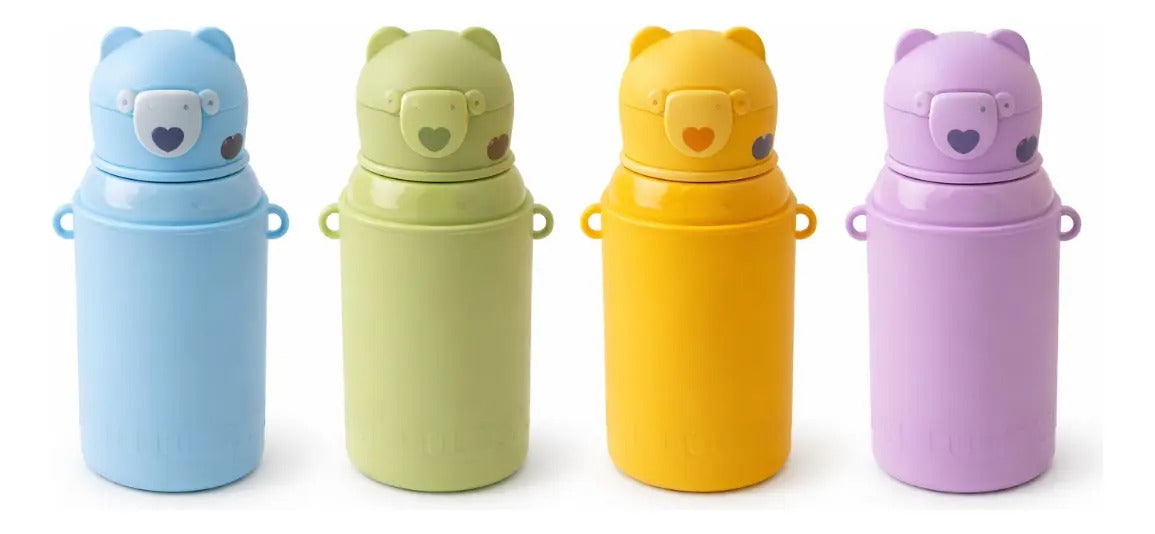 Termo Mokyo 450 Ml Para Niños Con Muñeco Sonido 4 Colores