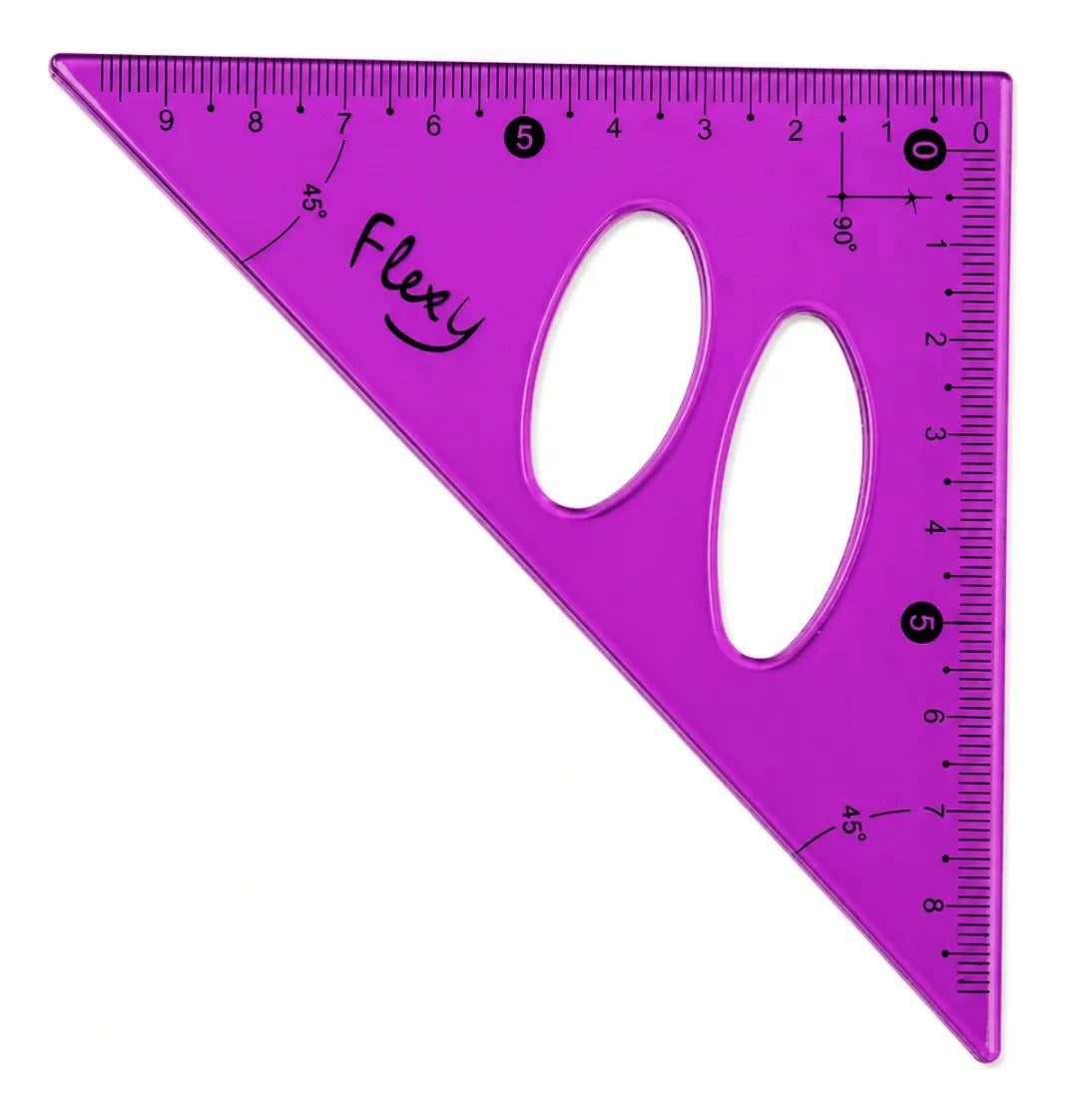 Juego De Geometría Profesional Flexy 5 Piezas Flexible