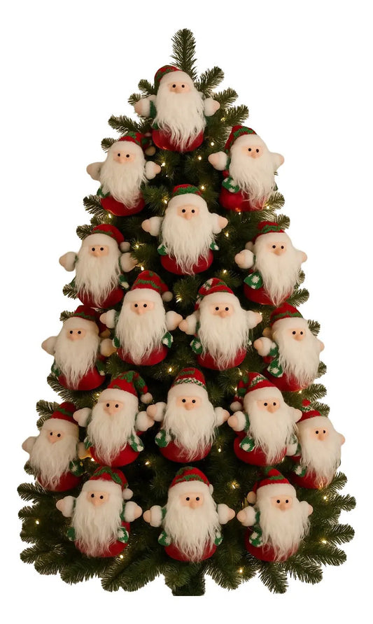 Decoracion Muñecos De Felpa Navideños Rojo Y Verde 17x10x12