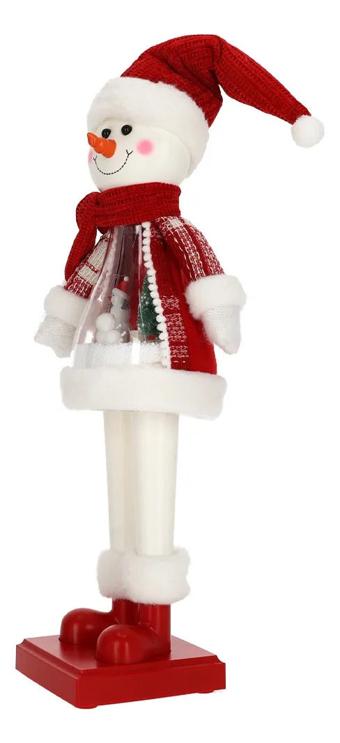 Muñeco Navideño Lluvia Nieve Bailarina con Luz 56 cm