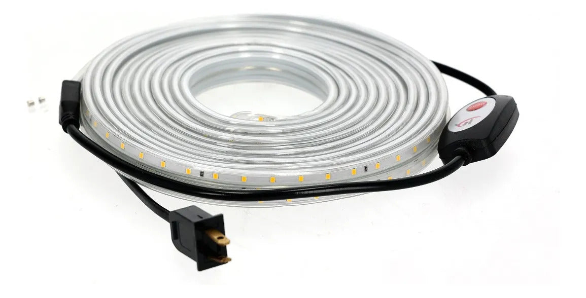 Tira De Luces Led Lluvia 10 Metros Blanco Cálido Plana