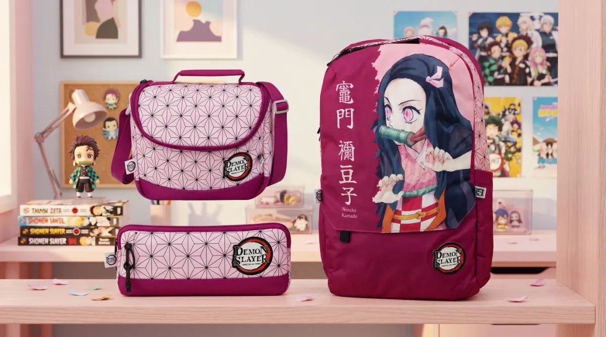Set Mochila Fotorama Demon Slayer Nezuko Tres Piezas