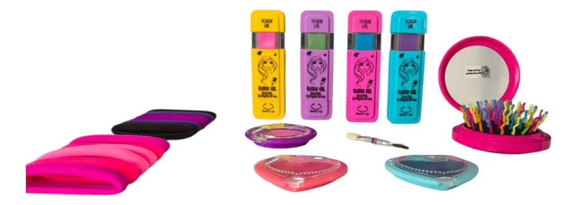 Set Para Mechas Y Maquillaje 21 Piezas Candy Toys