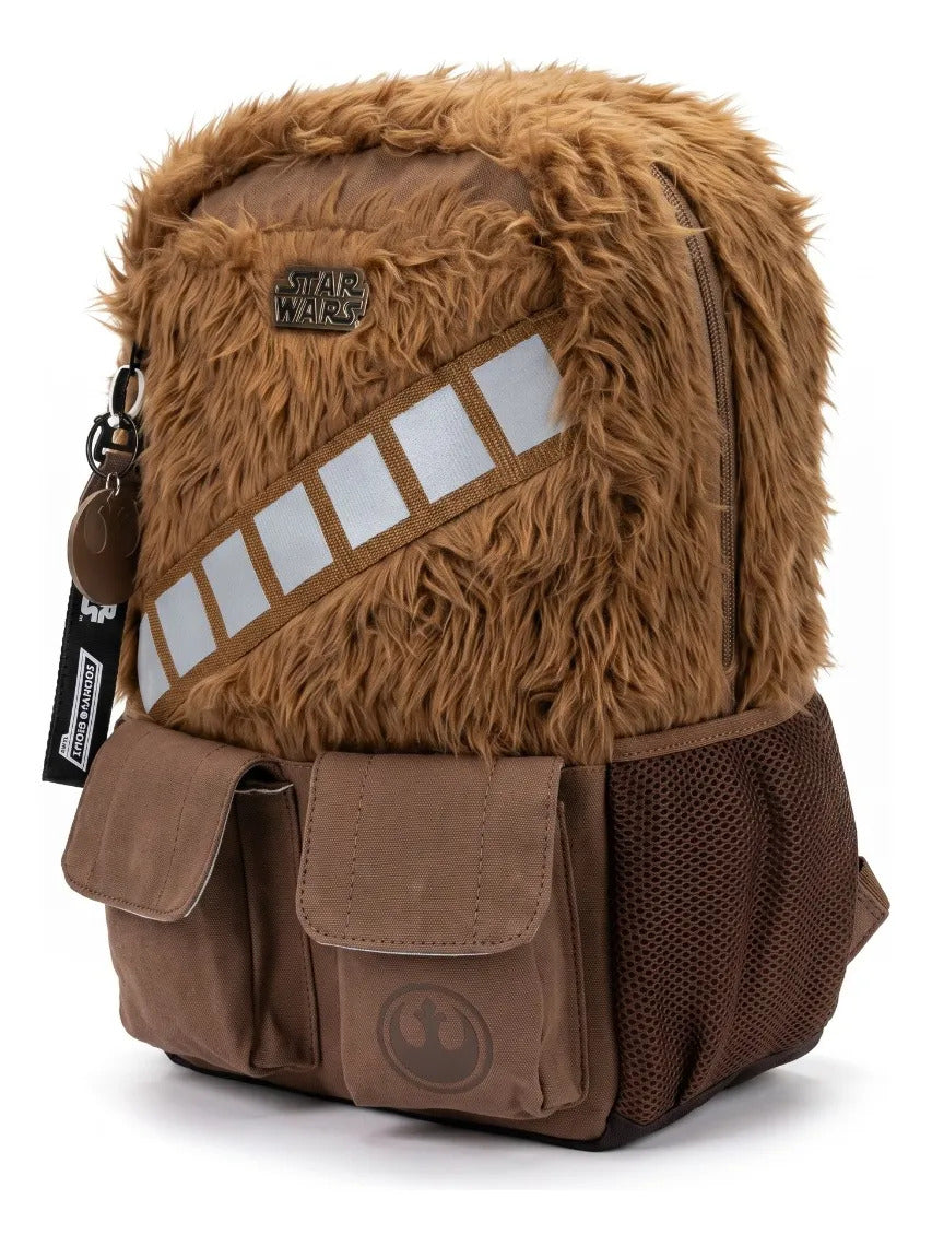 Mochila Escolar Yadatex Café Chewbacca Star Wars Con Llavero