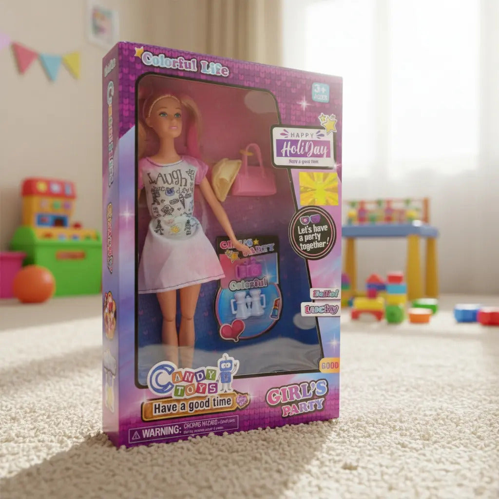 Muñeca Candy Toys Colorful Life Incluye 4 Accesorios