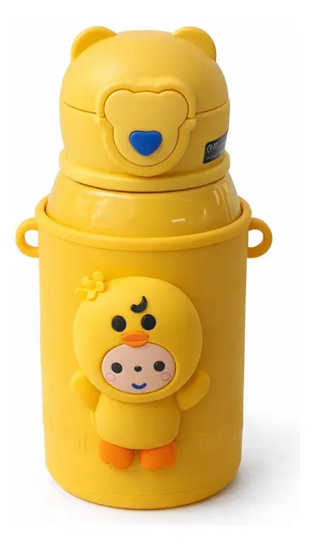 Termo Mokyo 450 Ml Para Niños Con Muñeco Sonido 4 Colores