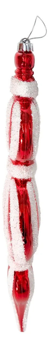Adorno Navideño Imperial Lluvia Light Rojo 35 cm