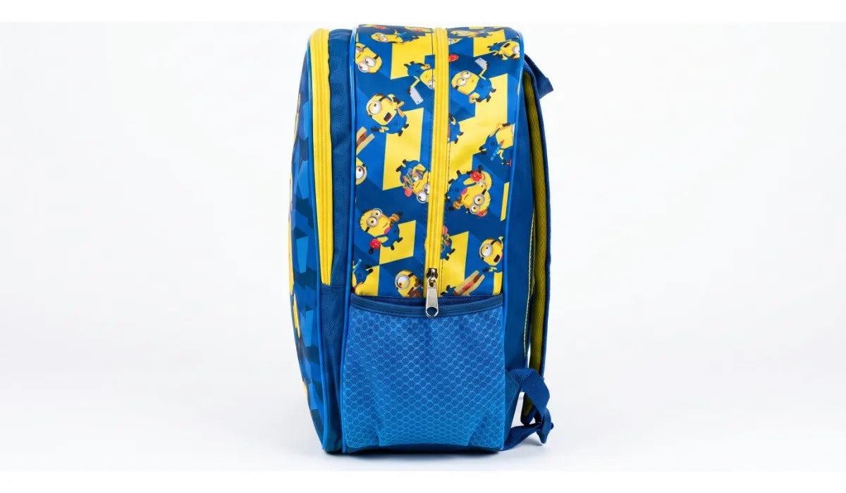 Mochila Ruz Minions Diseño Azul Y Amarillo Para Primaria