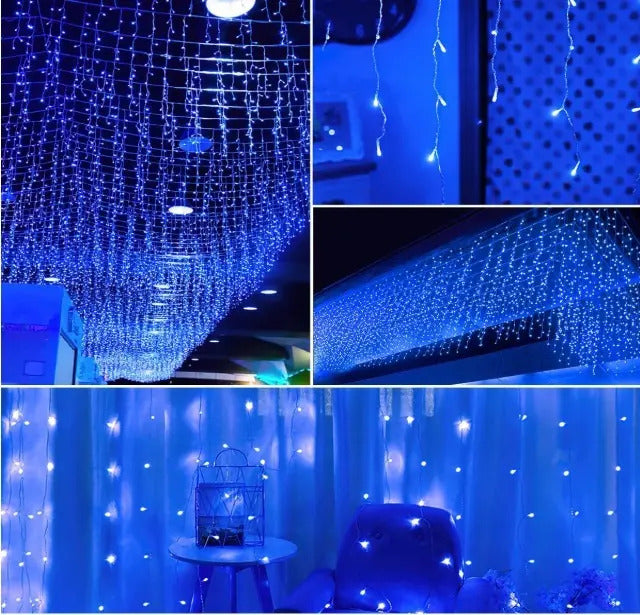 Cascada De Luz Blanca 1000 Led 20 M Para Exteriores