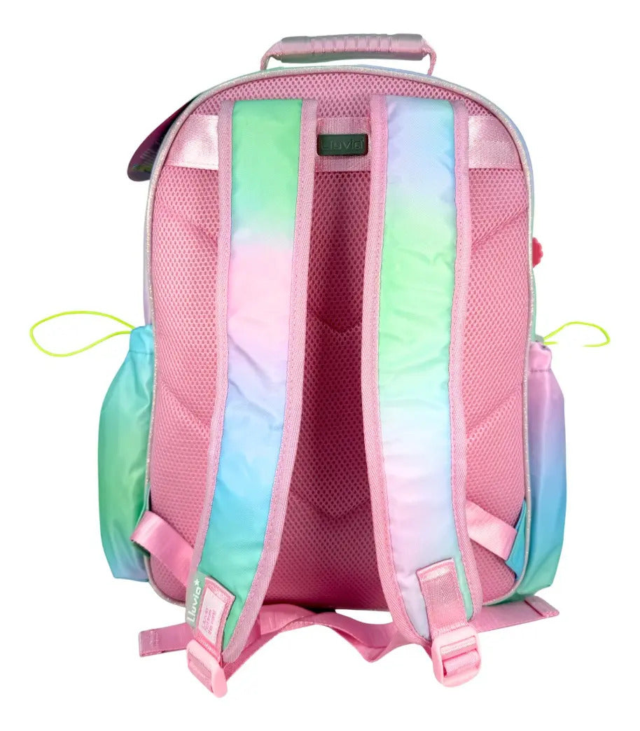 Mochila Juvenil  Lluvia Colores Difuminados
