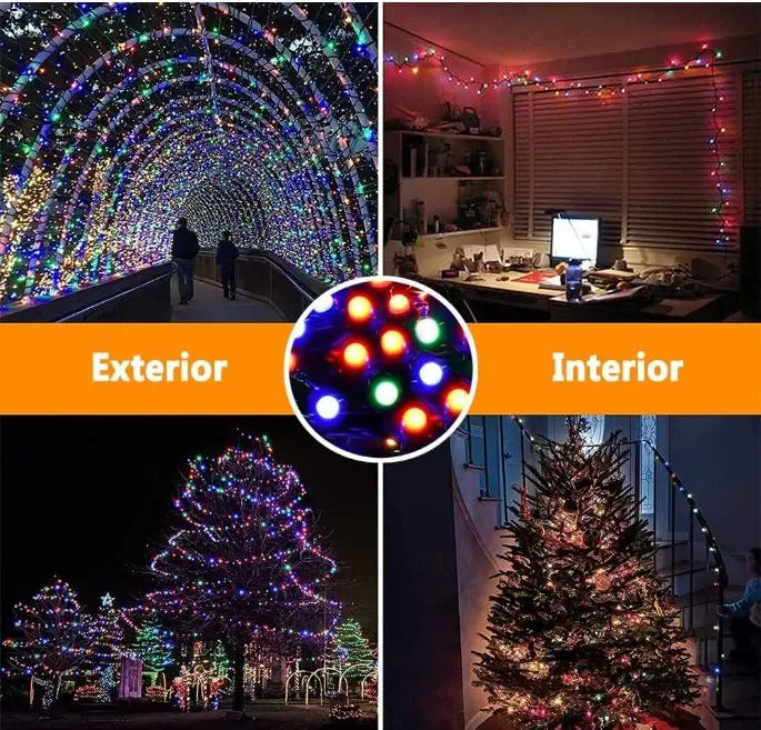 Serie Navideña 1000 Luces Led Multicolor Magica Lluvia