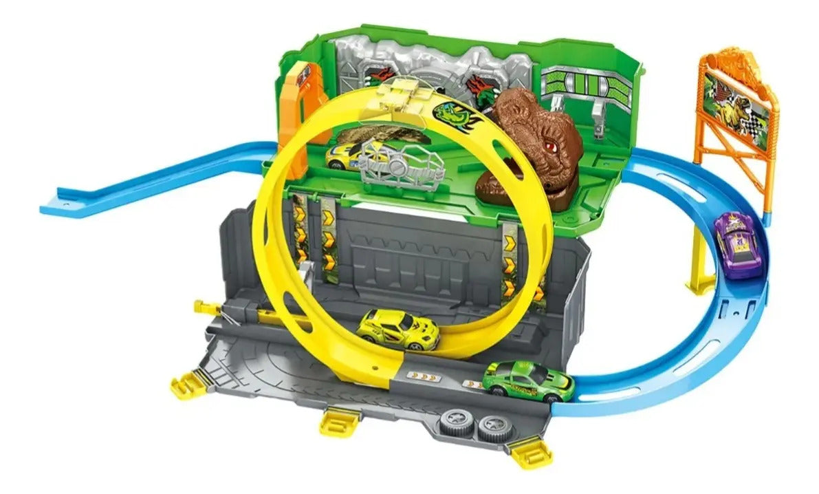Pista Track Racing Con Loop 360 Portafolio Marca Candy Toys