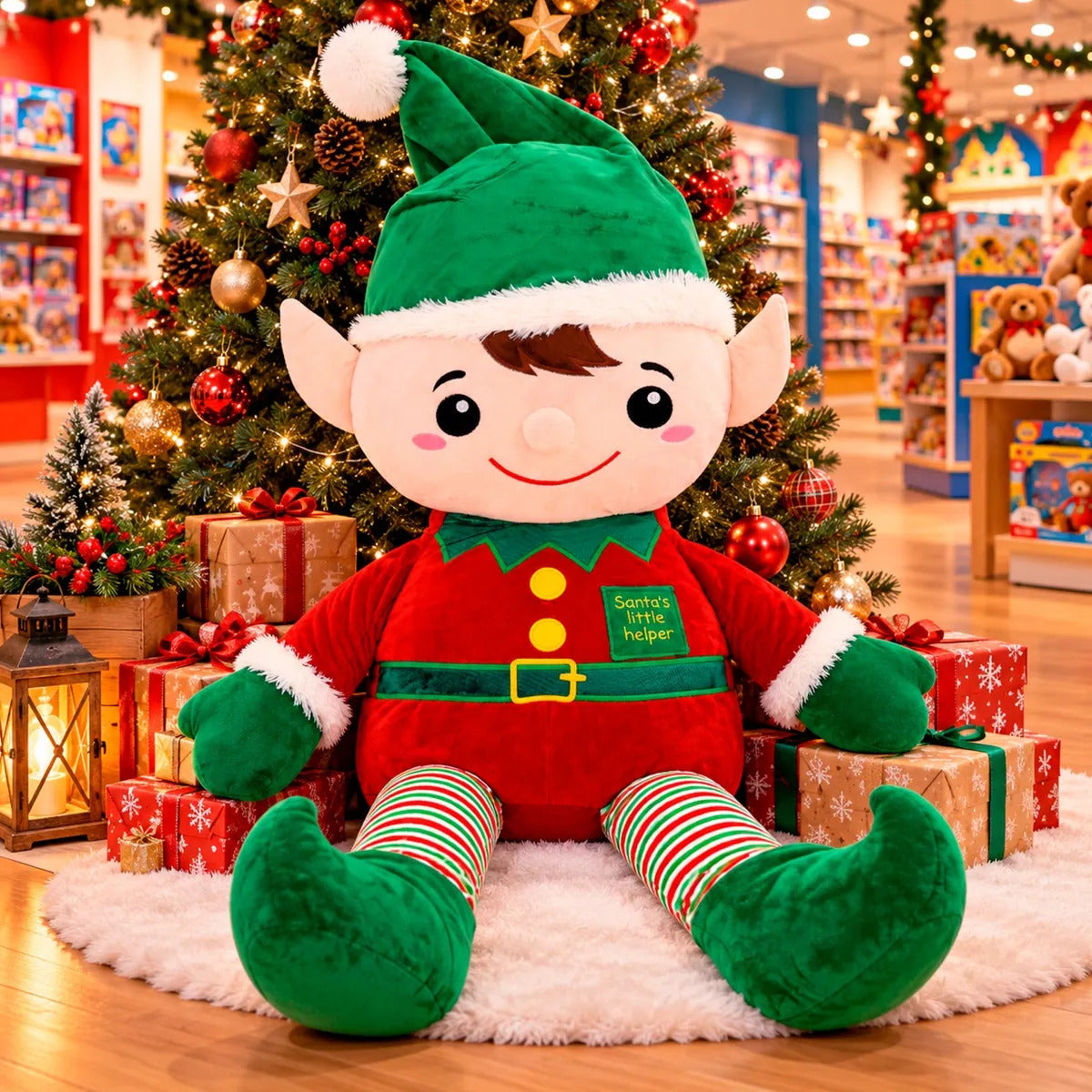 Duende Navideño Lluvia Gigante Peluche 1 Metro