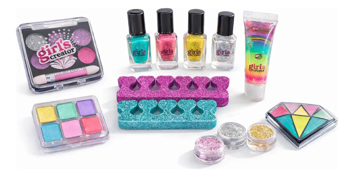 Set De Uñas Candy Toys 8 Piezas Con Maquillaje Y Gloss