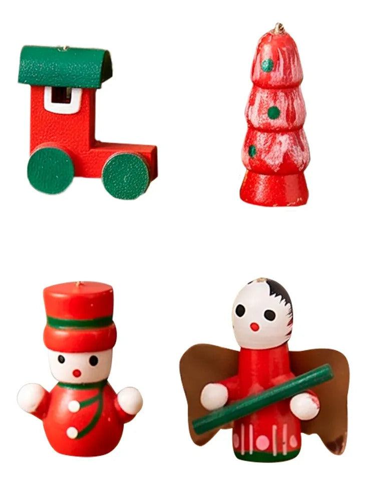 Mini Adornos De Navidad Set 10 Figuras Decorativas 3 Cm