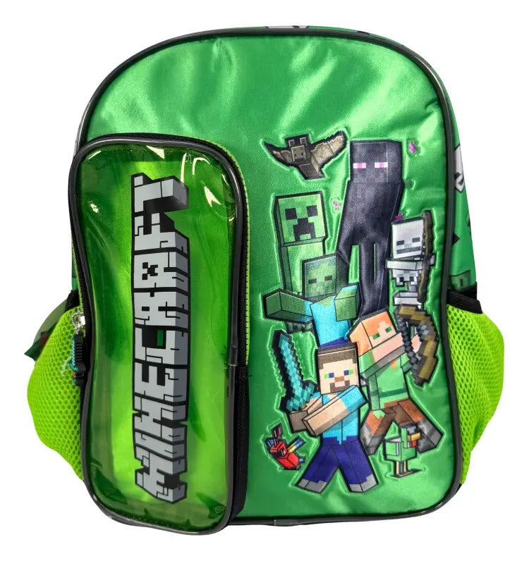Mochila Kinder Marca Ruz Minecraft Mine Diversión Pixel
