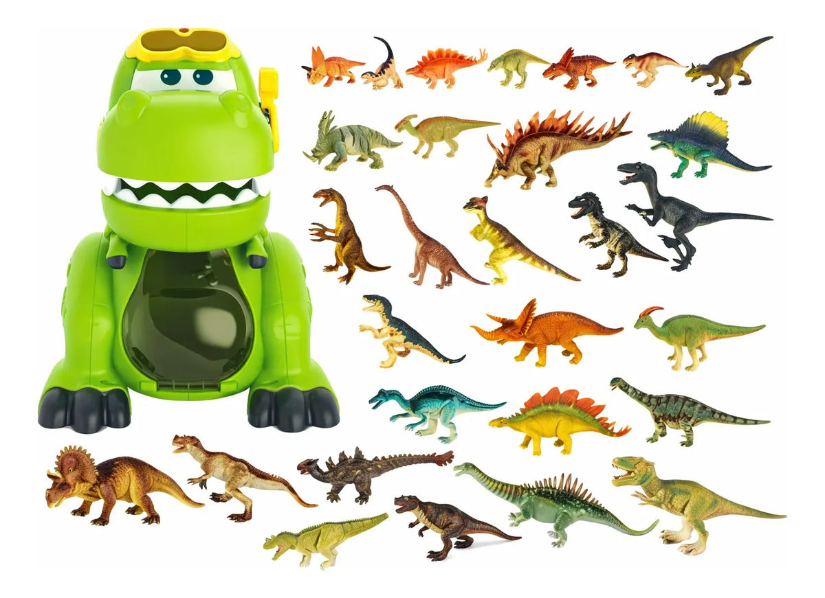 Juguete Dino Organizador Candy Toys Con Luz Y Compartimiento