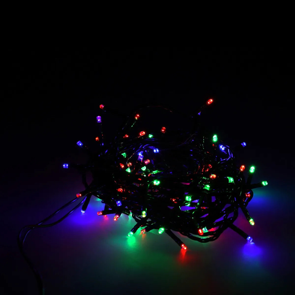 Serie De Luces JL Multicolor 100 Focos V3 Cable Negro