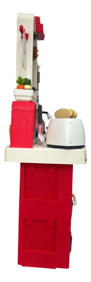 Cocina Infantil Marca Candy Toys Rosa Con 101 Piezas
