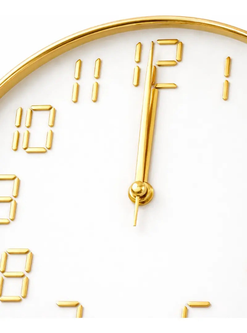 Reloj De Pared Elegante 30x4x30 3 Colores Dorado Rosa Plata