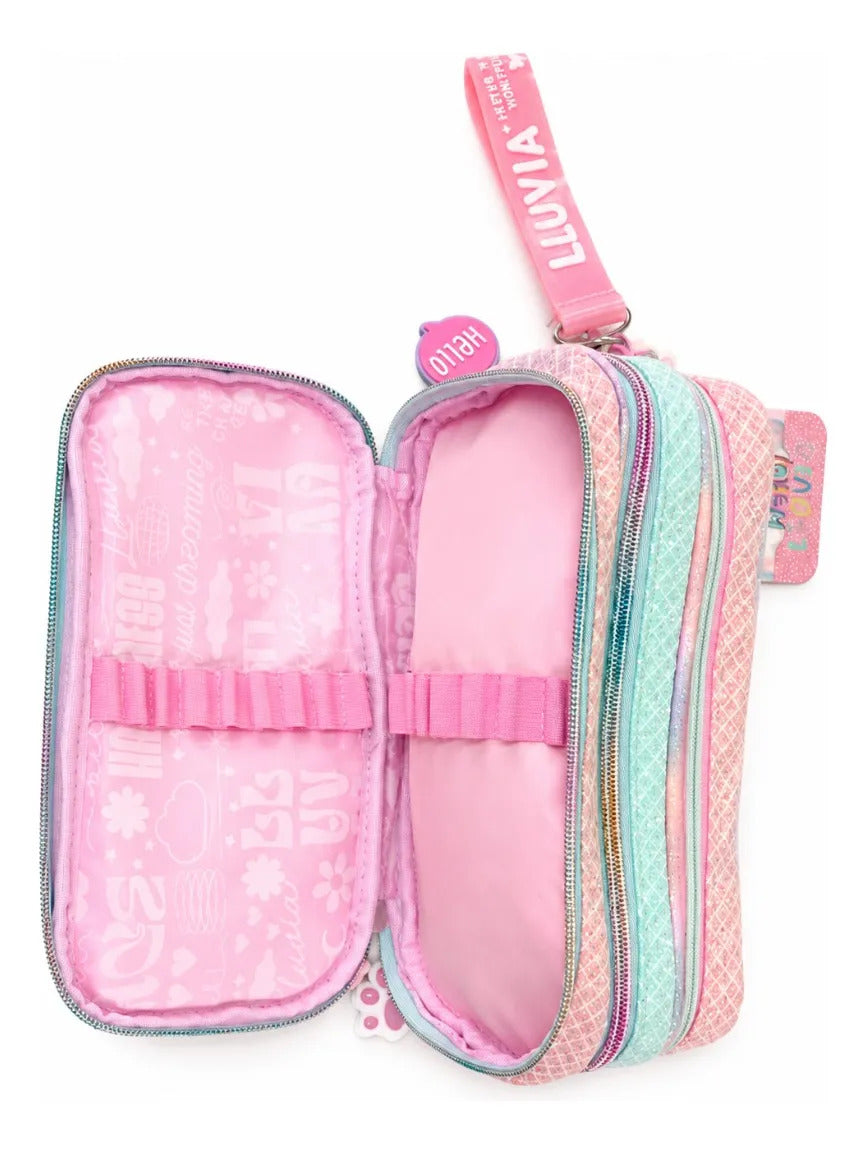 Set De Mochila Primaria Lluvia Diseño Perrito Tres Piezas