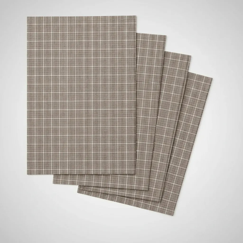 Manteles Individuales Set 6 Piezas Dos Colores Gris Y Cafe