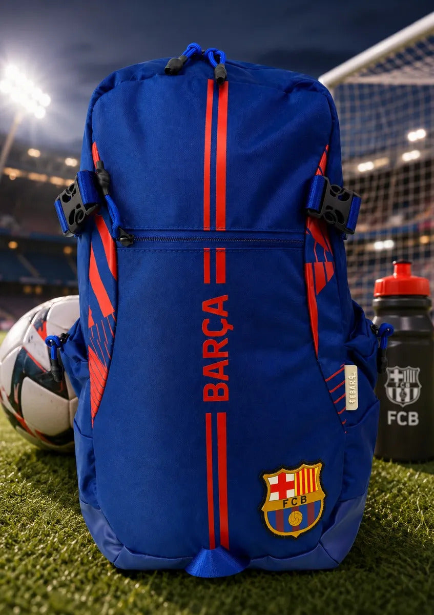 Mochila Fc Barcelona Azul Deportiva Con Tres Compartimientos