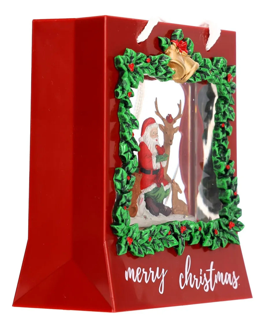 Lámpara Navideña de Agua Santa Claus Merry Christmas 19 cm