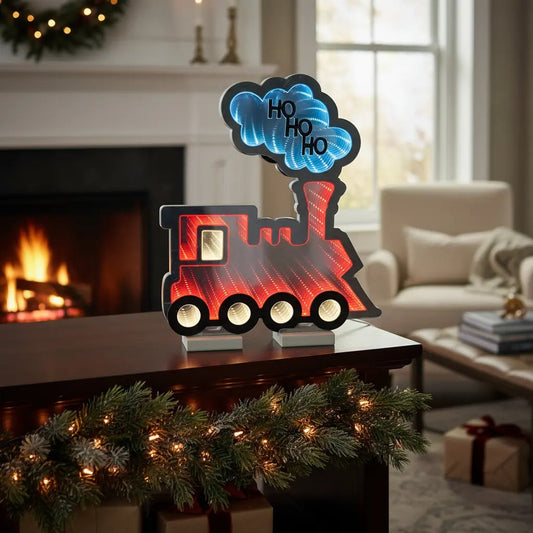 Luz Infinita Tren Navideño 40x50x2 Cm 171 Luces Marca Lluvia