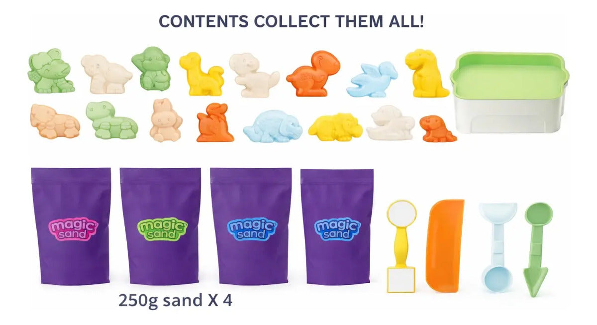 Arena Mágica Candy Toys Dinosaurios Y Animales Con Moldes