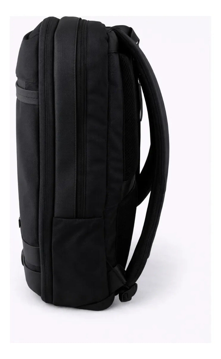 Mochila Lluvia Negra Oficina Minimalista 3 Cierres