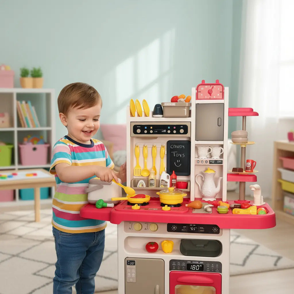 Set De Cocina Marca Candy Toys Moderna Infantil 81 Piezas