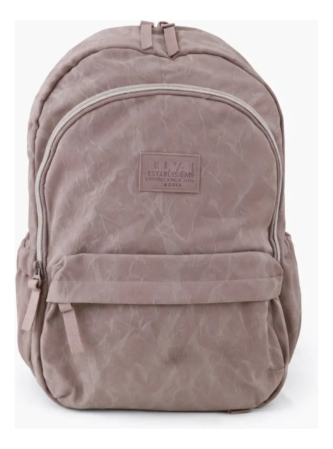Mochila Lluviajuvenil Rosa Marmoleada Práctica Con 3 Compartimento