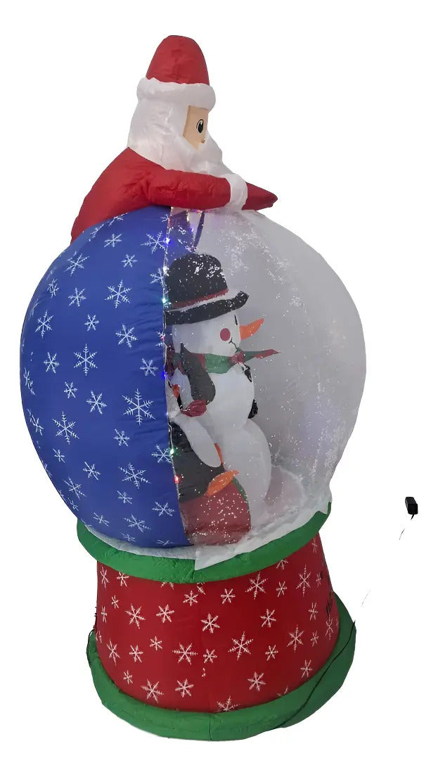 Inflable Navideño Esfera Con Muñeco De Nieve Marca Lluvia