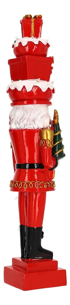 Soldado Cascanueces Lluvia Rojo y Dorado 56 cm