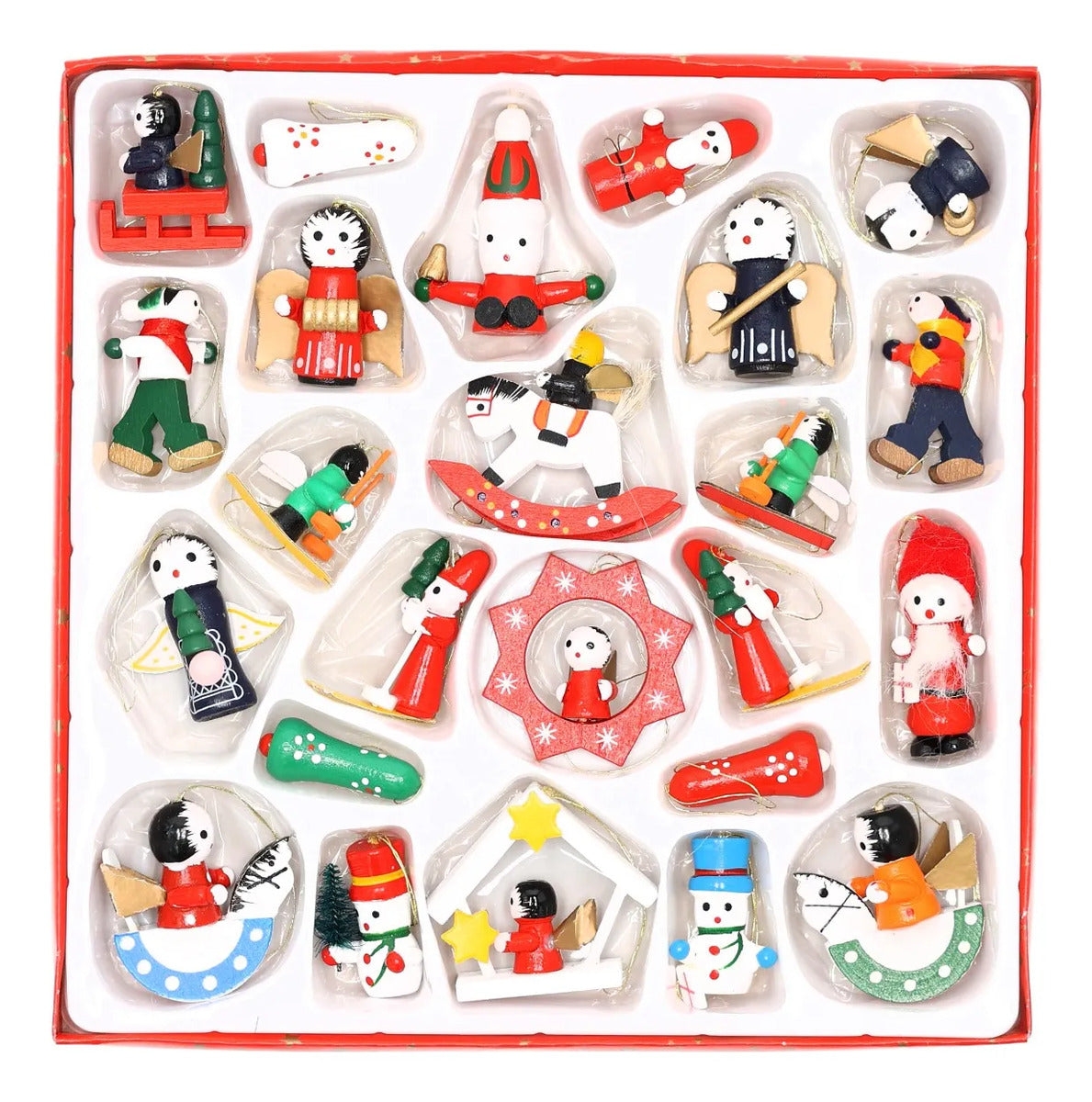 Set Lluvia 24 Figuras Navideñas Miniatura Llenas De Magia