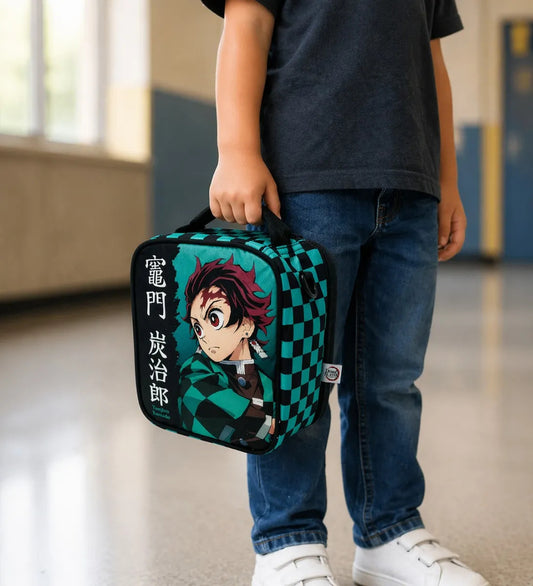 Lonchera Escolar Tanjiro Kamado Kimetsu No Yaiba Verde