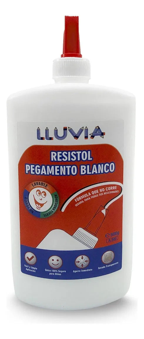 Resistol Blanco Lluvia 500 G Pegamento Escolar Lavable