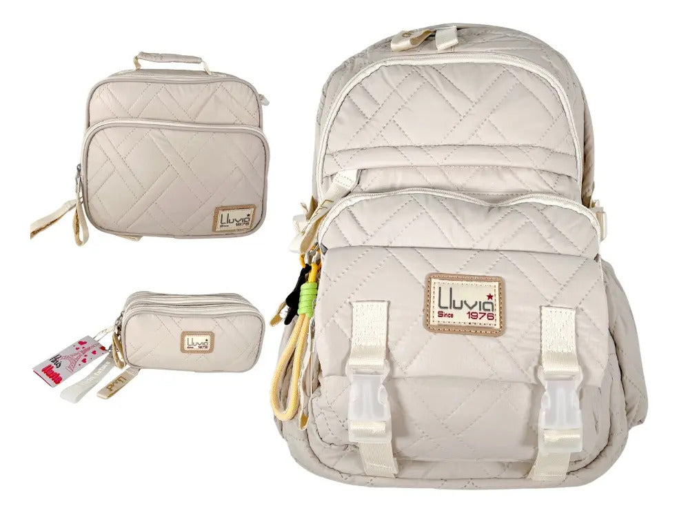 Paquete 3 Piezas Marca Lluvia Diseño Beige