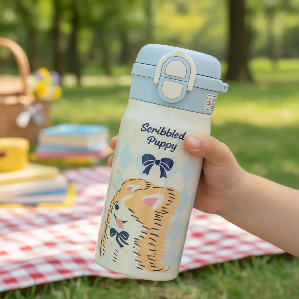 Termo De Acero Inoxidable 350 Ml Con Diseños De Animalitos