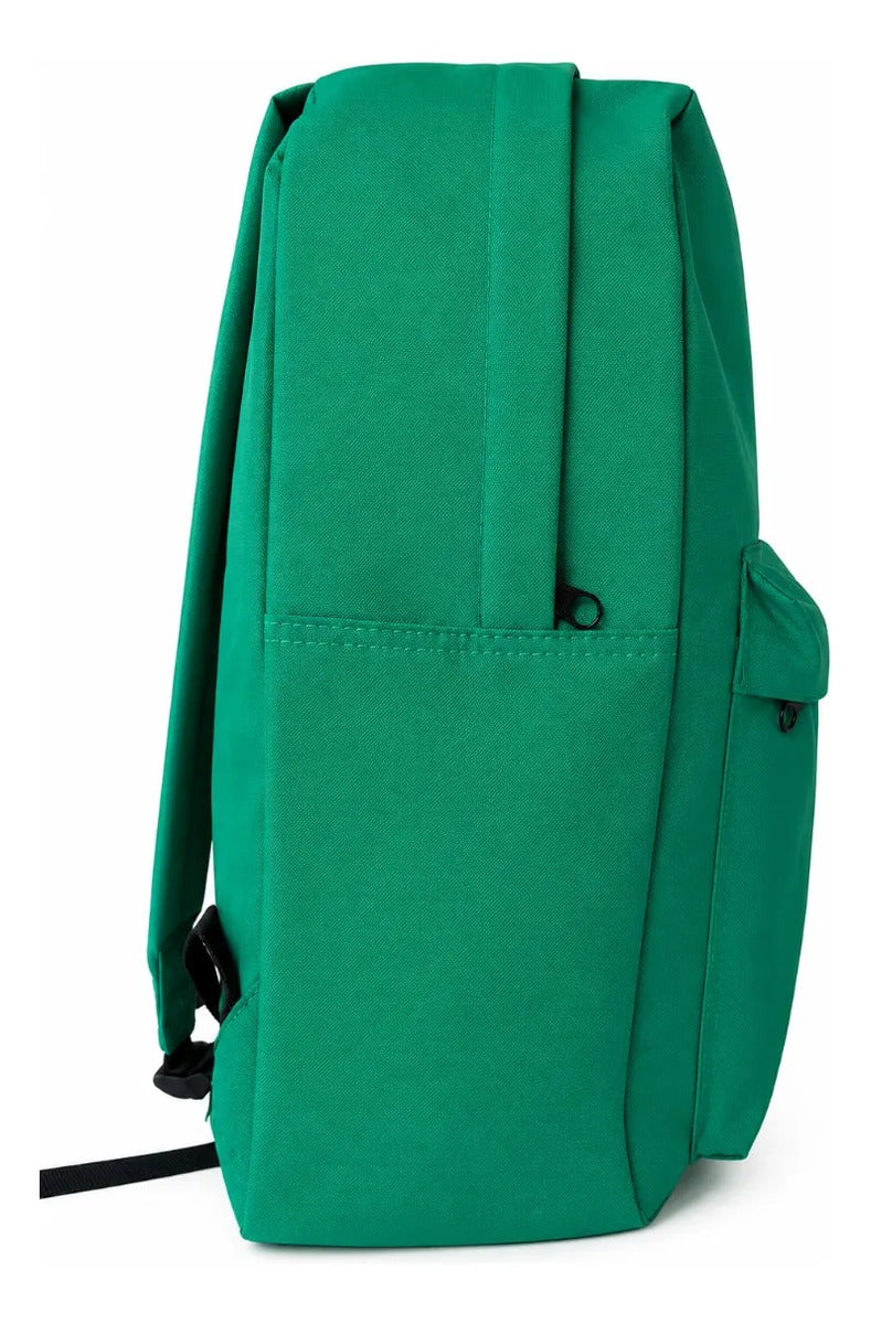 Mochila Juvenil Lluvia Verde Lisa de Nylon para Personalizar