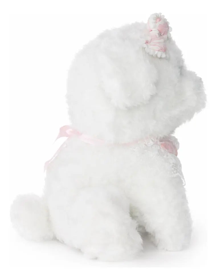 Peluche Perrita Con Mandil De Encaje 2 Colores 15 Cm