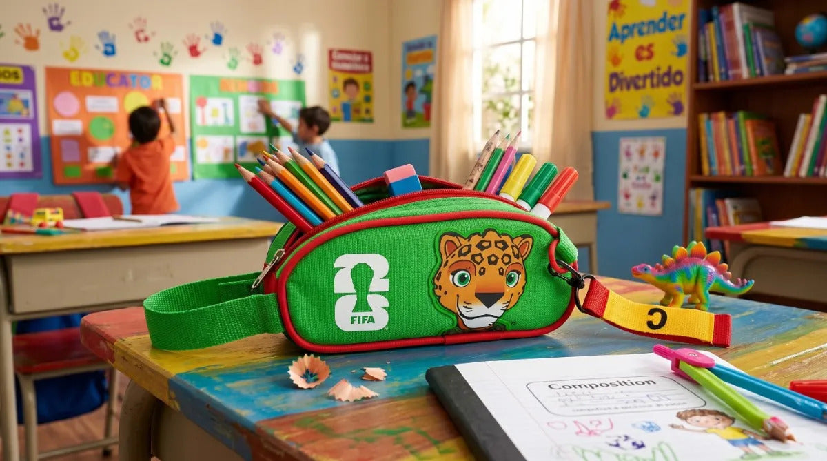 Lapicera Ruz Fifa Tres Compartimientos Mascota Oficial Verde