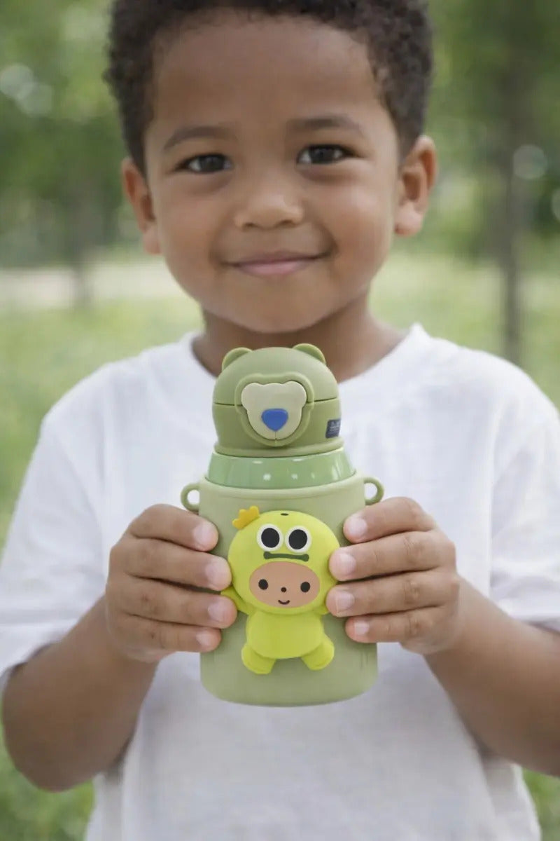 Termo Mokyo 450 Ml Para Niños Con Muñeco Sonido 4 Colores