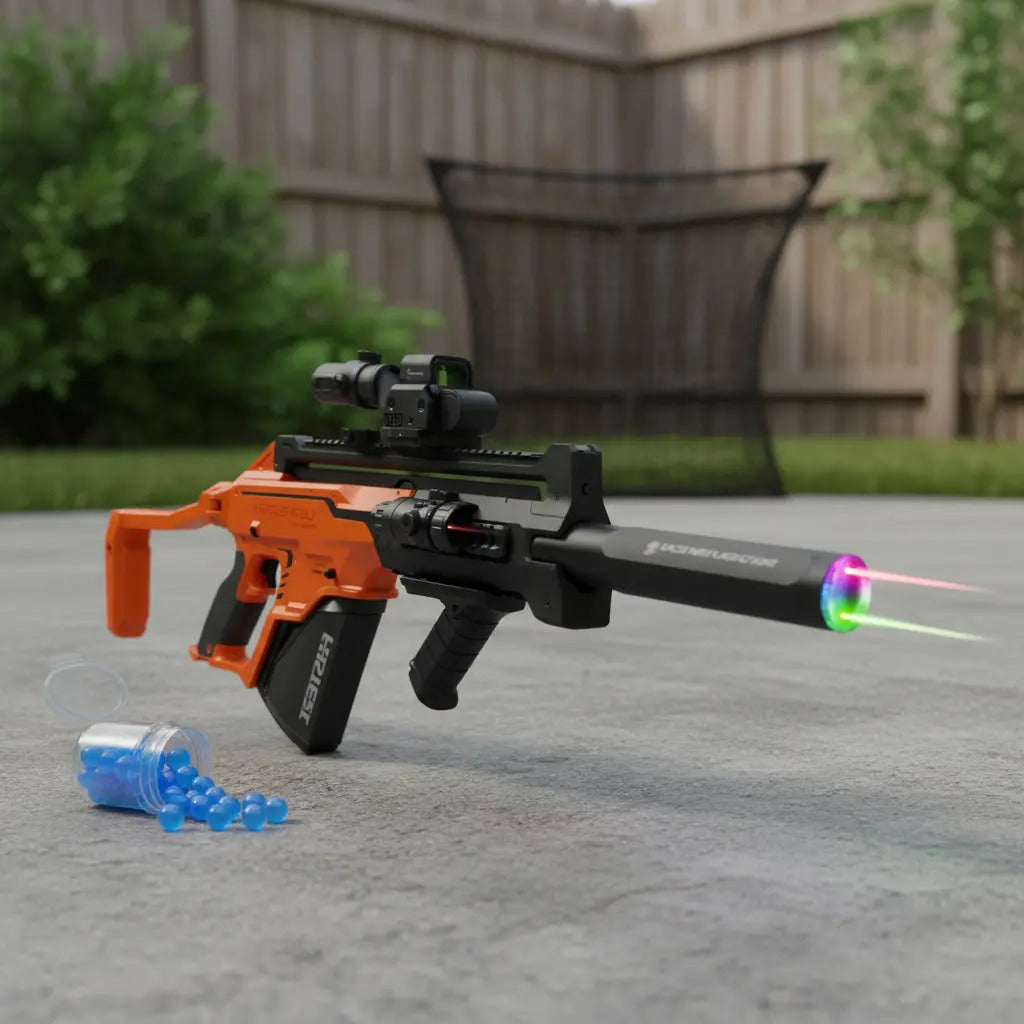 Rifle De Orbits Candy Toys Con Luz Led Y 50,000 Balas