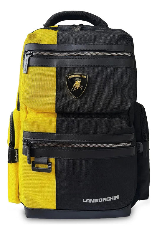 Mochila Juvenil American Bags Negro y Amarillo Lamborghini