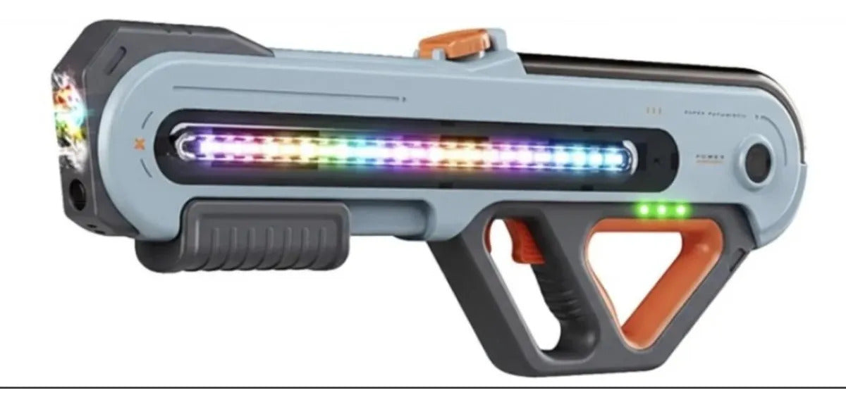 Pistola De Agua W12 Eléctrica Con Luz Doble Capacidad