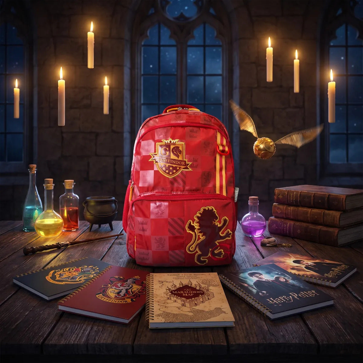 Mochila Ruz Premium Roja Gryffindor Tamaño Primaria